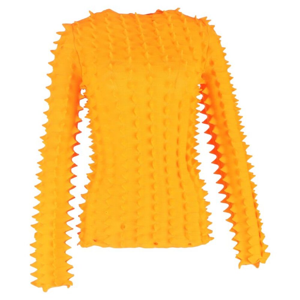 Loewe x Paula's Ibiza 3D Spike-Knit Sweater in Orange Polyester
